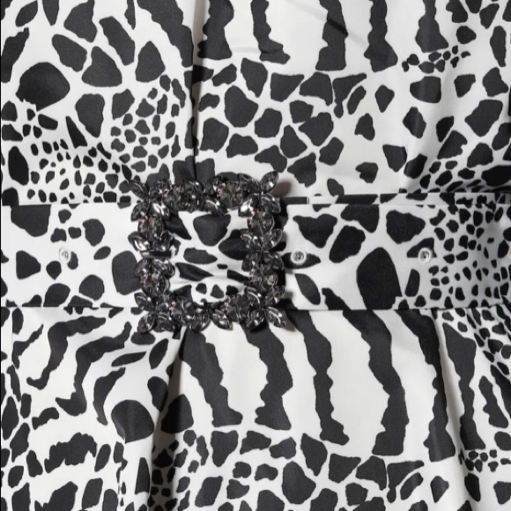 ROTATE by Birger Christensen Tara Taffeta zebra-print minidress - Picture 6 of 13